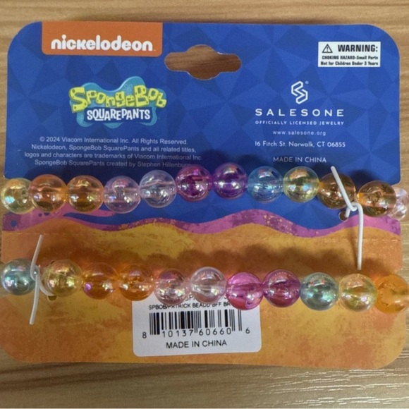 Nickelodeon SpongeBob SquarePants and Patrick Charmed Friendship Beaded Bracelet - Picture 2 of 3